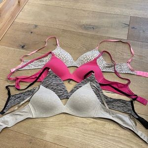 Victorias Secret lined no wire bras